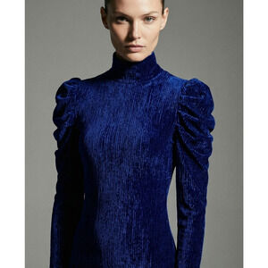 $295 PatBO textures velvet turtleneck XS purple